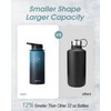 Coolflask Insulated Water Bottle with Strap, 32 oz Metal Water