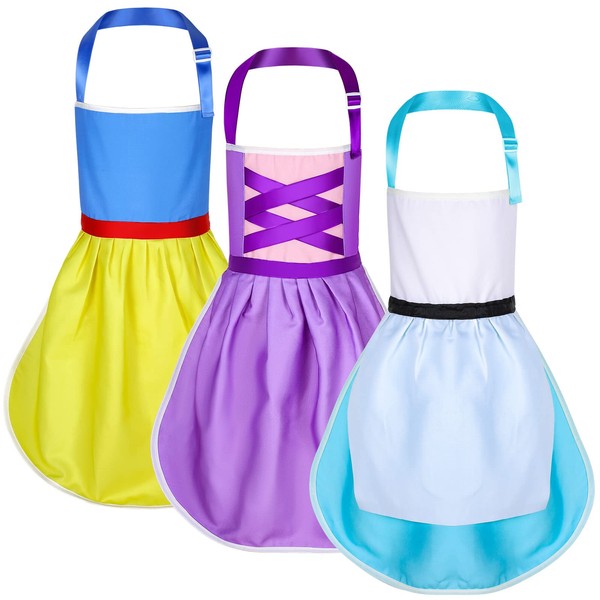 Boyiee 3 Pcs Halloween Child Apron Girl Kid Toddler Apron
