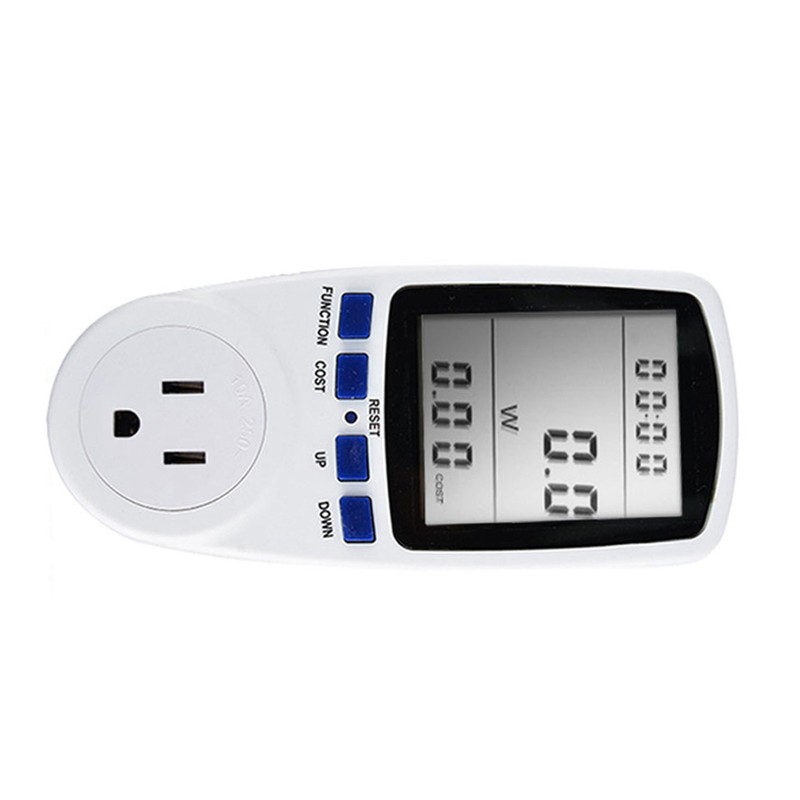 Power Meter LCD Display 0W-9999W Electrical Energy Monitor for Household
