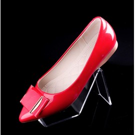 10 estantes de acrílico transparente para zapatos, para tiendas, expositores, soporte elevador de sandalias