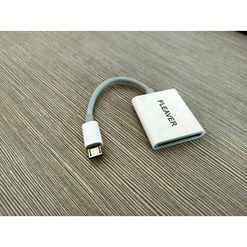 FLEAVER Micro USB to SD Card Camera Reader for Android