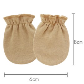 Baby No Scratch Mittens 6 Pair 6 Pattern Loose Cotton Baby Mittens 0-12 Months Soft Comfortable Washable Newborn Gloves for Girls, No Scratch