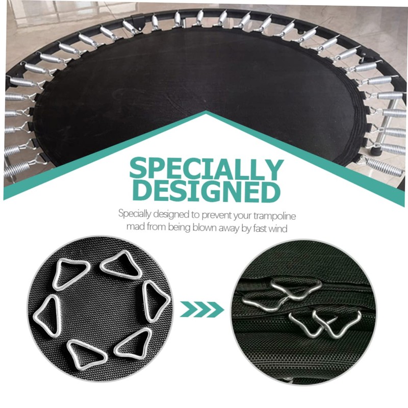 Mipcase 30pcs Metal Trampoline Triangle Buckles Erosion Resistant Shaped for