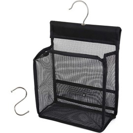 XXNBC Hanging Mesh Shower Caddy Organizer Bathroom Storage Bag with Hooks for College Dorm, Gym, Swimming,RV and Travel