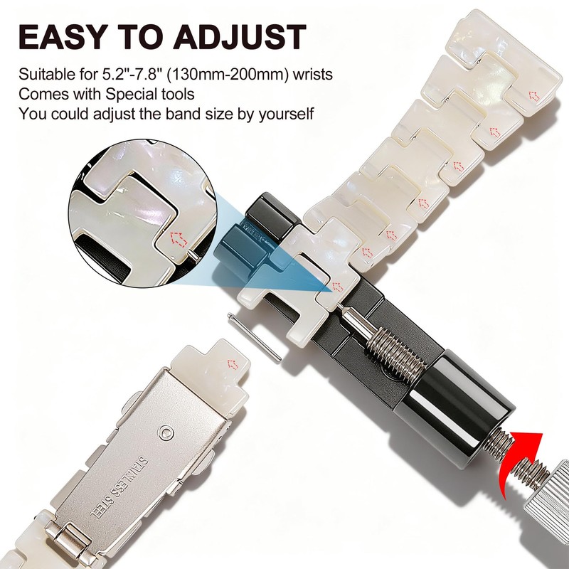 Resin Watch Bands for Garmin Vivoactive 5/6/3/Forerunner 165/55/245/645, 20mm Resin