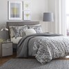 City Scene Branches Gray Cotton Comforter Set, Twin