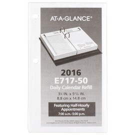 AT-A-GLANCE Daily Desk Calendar 2016 Refill, 12 Months, January - December, 3.5 x 6 Inch Page Size (E71750) by At-A-Glance