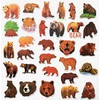 50Pcs Wild Brown Bear Stickers Cute Brown Bear Decal for