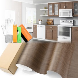 Free Tool Kit EZAUTOWRAP 1396 Oak Wood Grain Viny Wrap Sticker Decal Car Furniture Cabinet 3MIL - 48"X96" (4FT X 8FT)