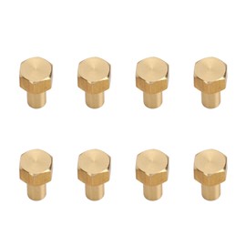 SCX24 Wheel Hex, 8Pcs 1/24 RC Hex Nut Brass Wear Resistant RC Wheel Lock Nut Replacement 5mm/0.2in RC Tire Lock Nut for Axial SCX24 (8mm)