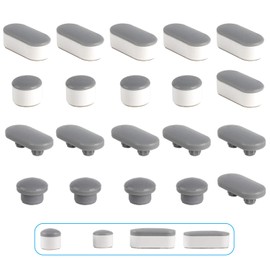 Hibbent 10 Pieces Toilet Seat Bumpers, Universal Buffer Toilet Lid Rubber Bumpers Each One with 2 Thickness TPE Pads(2 Heights) Strong Adhesive Bidet Bumpers Used for Home, Hotel, Hospital