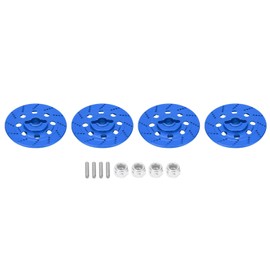 RC Car Brake Disc Set Aluminum Alloy Wheel Hex Hub Brake Disc with M4 Lock Nuts for RC Road RacingDark Blue