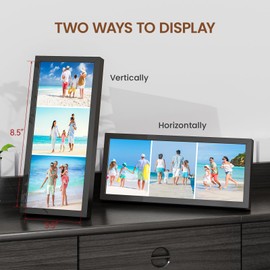 Heimlove 4x9 Metal Picture Frame,Black Aluminum Photo Frames-Real Tempered Glass,Wall Mounting Horizontally or Vertically,Simple and Elegant Decor for Wall-3 Pack