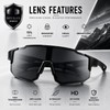 Performance Shield Sunglasses for Men & Women – Lightweight Wraparound