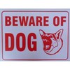 IIT 35410 9\ x 12\" Beware Of Dog Sign Board"