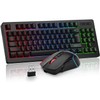 BlueFinger Wireless Gaming Keyboard and Mouse Combo, Long Lasting Rechargeable