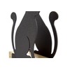 Moderno Servilletero Kitty, color negro, en metal, con base de