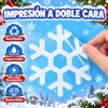 116PCS Adornos Navideños para Ventanas, Navideñas Copos de Nieve
