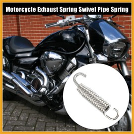 Partuto 2 Pcs Universal Exhaust Pipe Spring for Motorcycles 58mm 2.28" Stainless Steel Exhaust Pipe Spring Hook Modified Accessory Replacement