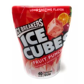 ICE BREAKERS Ice Cubes, Fruit Punch, Sugar Free, 40 Piece (3 Pack) LIMITED TIME