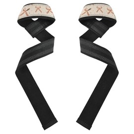 Correas de muñeca de levantamiento de pajarita café de 26 pulgadas, antideslizantes, resistentes correas de entrenamiento para levantamiento de pesas, culturismo, levantamiento de potencia, soporte de