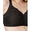 Wonderbra Full Support, Cushioned Strap Wire-Free Bra, Black, 36B