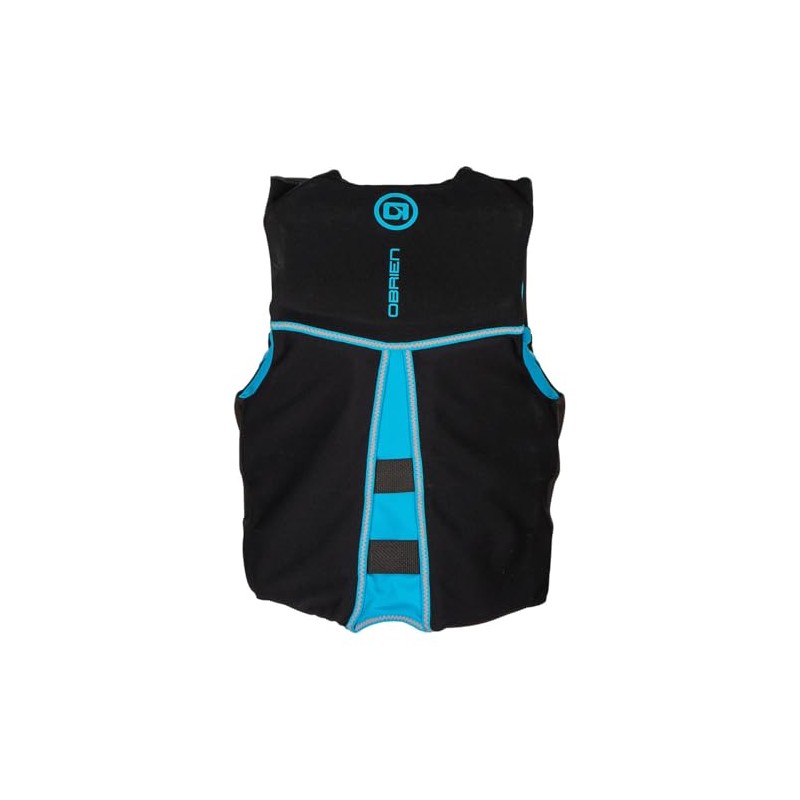 O'Brien Men's Flex V-Back Life Jacket - Black/Cyan (XX-Large)