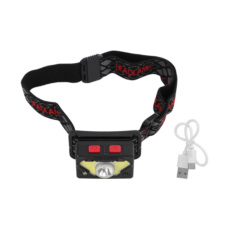 Rechargeable Headlamp USB Charging Infrared Sensor Headlight IPX4 Waterproof Hiking