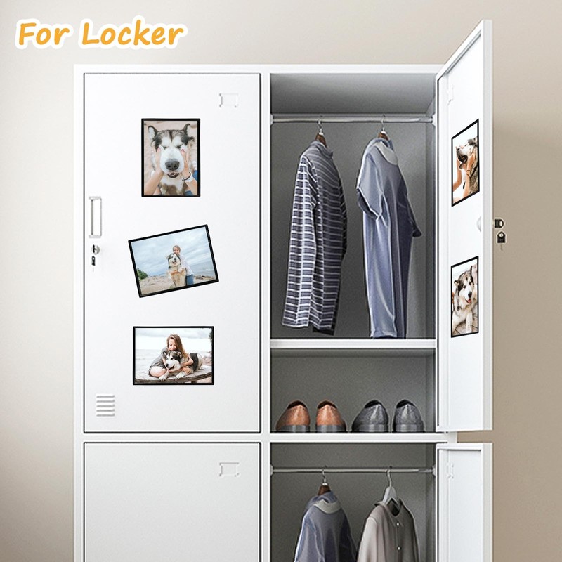 Mingting Magnetic Picture Frames 15 Packs-Fridge Magnetic Photo Frames-Holds 4