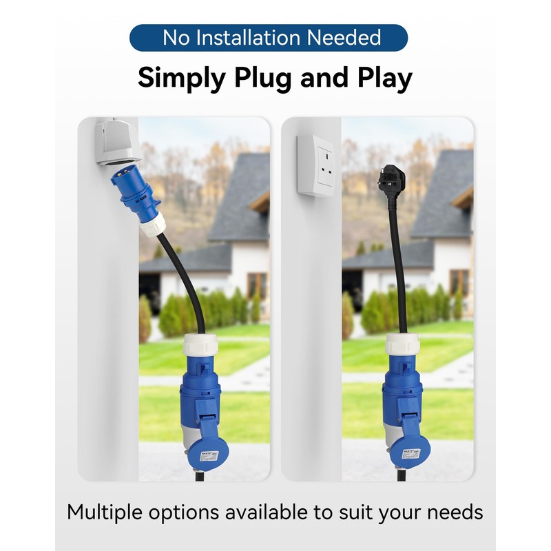 RamTouch Fly Lead Socket Converter (16A Caravan Plug to 32A