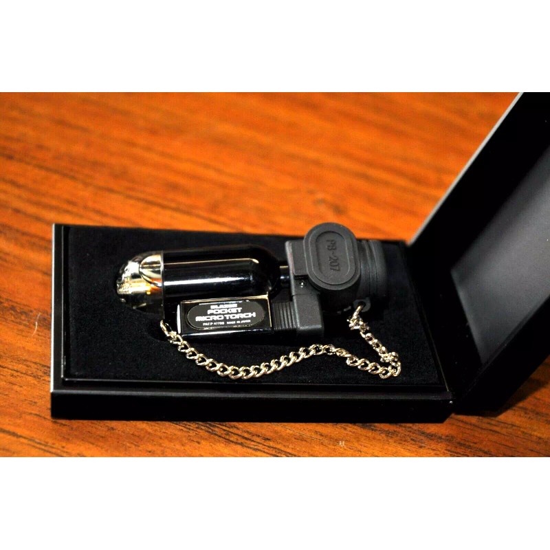 Blazer PB207 The Torch Butane Refillable Lighter, Black, Made In