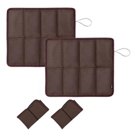 KeiSquare Folding Cushion, Cushion, Outdoor, Lightweight, Compact, Portable, Seat, Camping, BBQ, Mountain Climbing, Leisure, Set of 2 (Brown, 2 Pack)