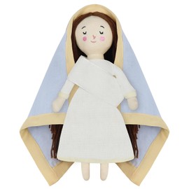 free-space Blessed Virgin Mary Doll and Baby Jesus Plush Religious Figure Playset for Boy Girl Christening Gift(Virgin Mary)