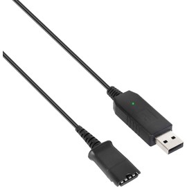 VoiceJoy Call Center Headset Quick Disconnect QD Cable to USB Plug Adapter for Plantronics QD Connector to Any Computer Laptop