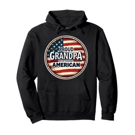 Proud Grandpa Of A Young American Granddad Grandchild USA Pullover Hoodie