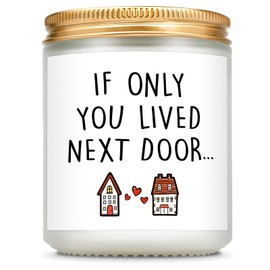 AceThrills Friendship Gifts for Best Friend Birthday, BFF, Sisters, Besties, Mom, Birthday Gifts for Women - 7 Oz Lavender Scented Candles (Next Door)