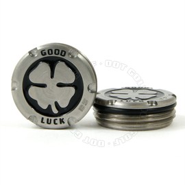 19th Hole Custom Shop 2 of 35g Deluxe Tour Style Weights for Scotty Cameron Putters + Wrench, Lucky Clover, Black (Red)