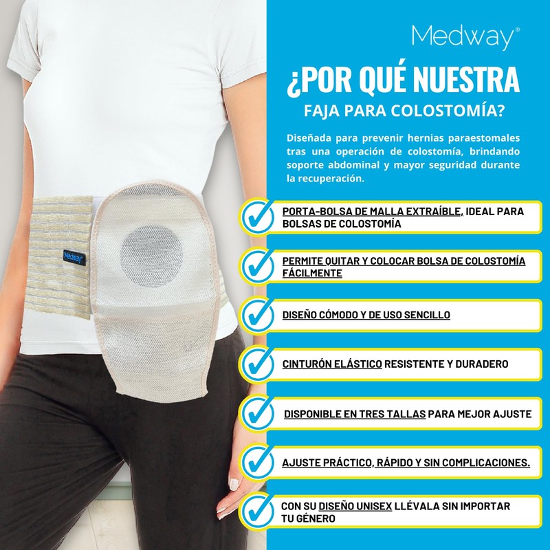 MEDWAY | Faja Para Colostomia Ilestomía Urostomia Estoma Talla CH