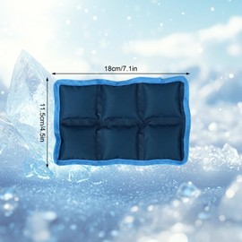 Lyreh 4pcs Reusable Lunch Box Ice Packs, Polyester Long Lasting Reusable Ice Packs Versatile Cooler Accessories for Adventuring Fishing Camping Climbing Outdoor Activities (Blue)