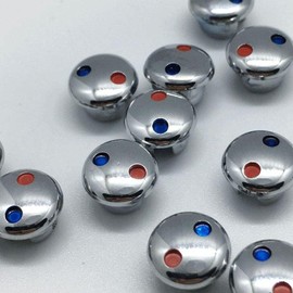 20 Pcs Hot Cold Indicator for Taps, Universal Hot and Cold Signs Index Knobs for Kitchen Sink Faucets Replacement Part Sink Faucets