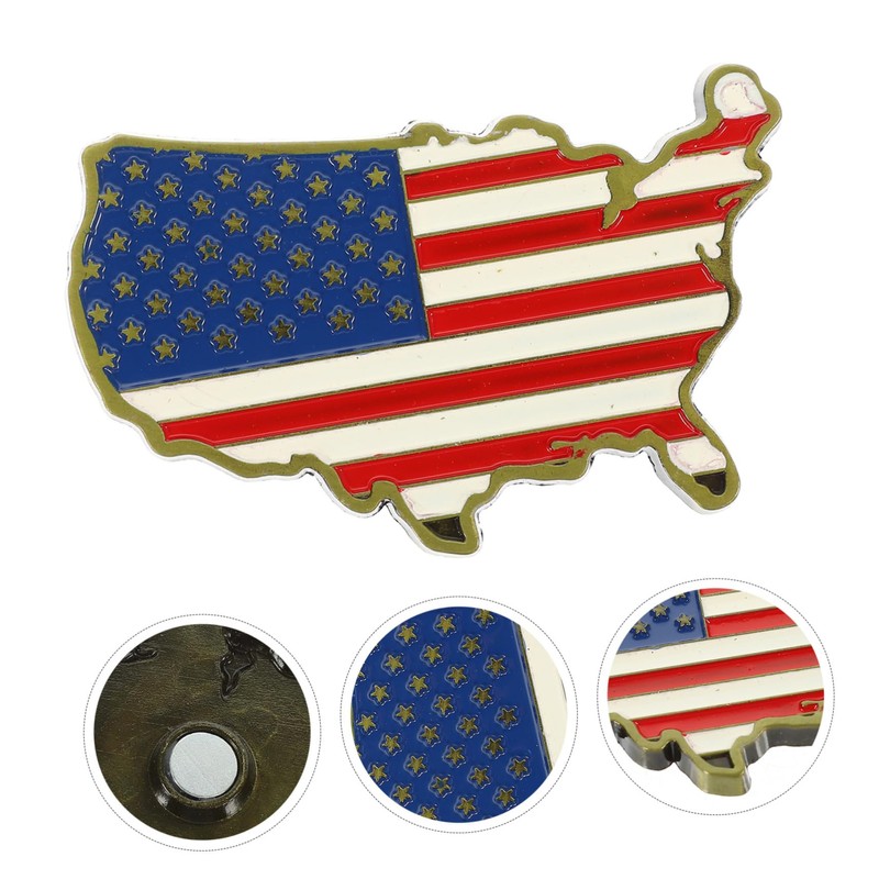iplusmile 2pcs Creative American Flag Map Magnetic Refrigerator Stickers Fun