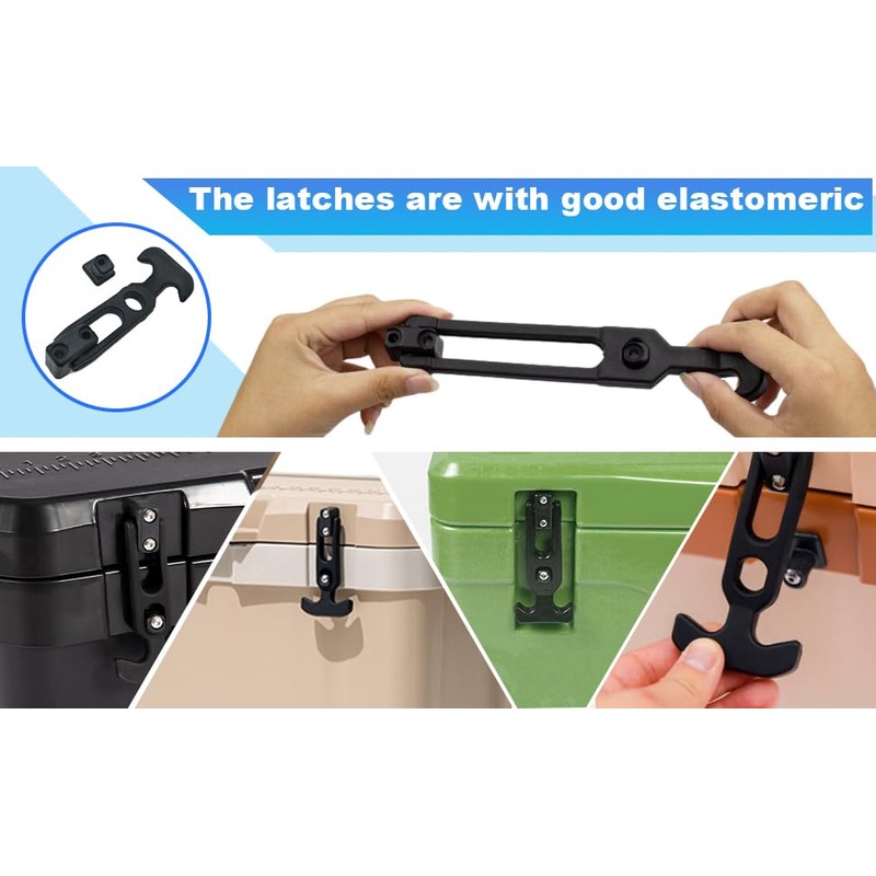 Dtacke Cooler Parts Cooler Latches Replacement Rubber Flexible T-Handle Draw