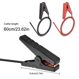 XMSJSIY Battery Jumper Cable Clamps 100A 10AWG for Car Battery Booster Cables Insulated Alligator Clips Heavy Duty Battery Jump Leads for Car HGV Van Truck