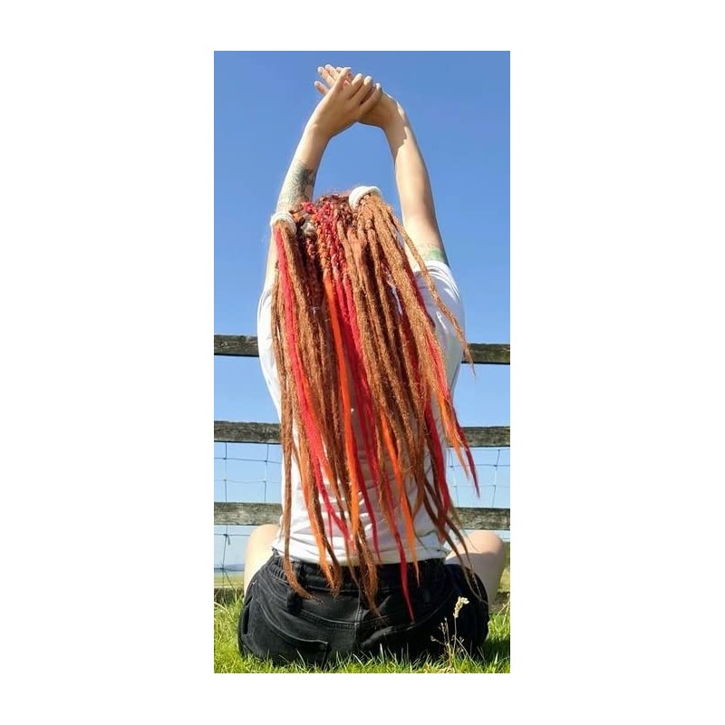 DreadLab - Synthetic Dreadlocks Crochet Extensions Pack of 10 Single