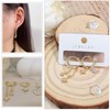 SHUOHONG Set of 3 Earrings for Multiple Pierced Ears, Gold-Plated