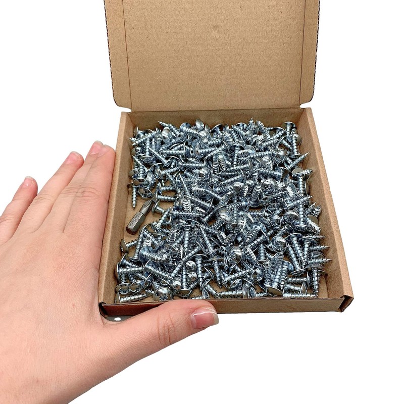 (Pack of 250) Galvanized Steel 4.5 x 16mm Wood Screws