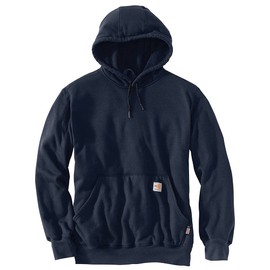 Carhartt Men's Flame-Resistant Force Loose Fit Midweight Sweatshirt, Navy, Large