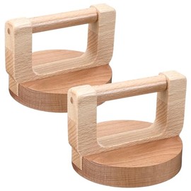 WGXX 2 Pack Bamboo and Wood Baren with Felt Mat for Printmaking Supplies, Block Printing Kit Printmaking Tools