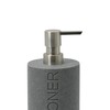 Indecor Home Resin Neutral Gray Sandstone Conditioner Engraved Bottle Refillable