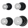 Gas Stove Burner Caps Set, 4PCS Cooker Hat Set Metal